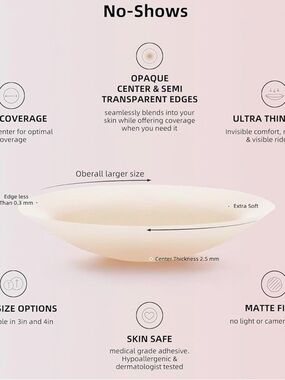 New Invisible Nipple Covers - Smooth Protection sealed box bra